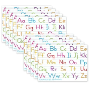 Smart Poly PosterMat Pals Space Savers, Traditional Manuscript, Pack of 10